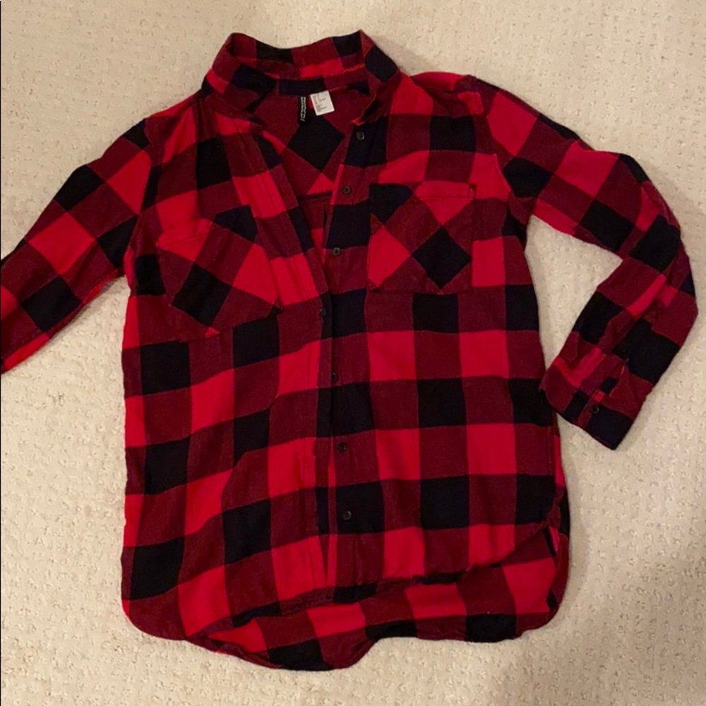 H&M Red and Black Flannel